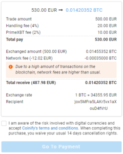 Kelly Annah Trades Partners With Coinify To Make Buying Bitcoin Even Easier - Coinify 4 Transaction details 240x300